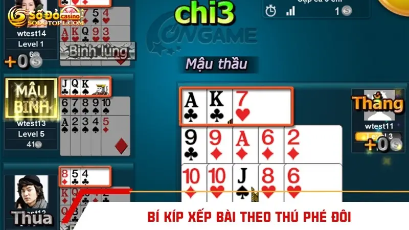Bí kíp xếp bài theo thú phé đôi