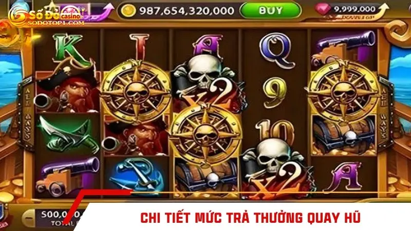 Chi tiết mức trả thưởng quay hũ