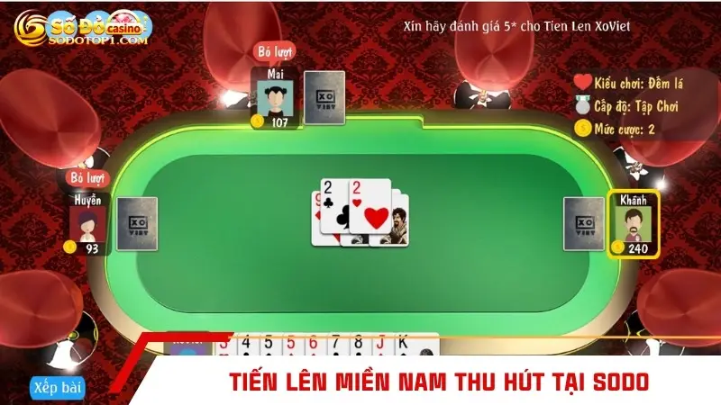 Tiến lên miền nam thu hút tại SODO